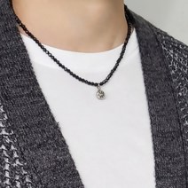N166 목걸이 비즈 원석 남자목걸이 구슬십자가펜던트 패션쥬얼리 남녀공용