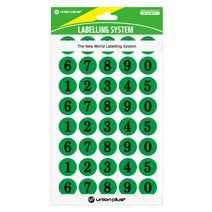 유니온플러스 unionplus 숫자스티커(306/녹색) UL-306GN 16mm 1개