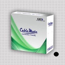케이블메이트 CAT6 UTP 100M 블랙 단선 랜케이블 랜선 제작용, 1개