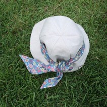 [DIY] 패브릭 모자 만들기 보넷 두건 만들기 나들이모자, 겉감오트밀안감광목