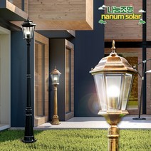 나눔조명 전기 정원등 투명육각 가로등 정원등 잔디등 외부 야외 조명 LED, [검정]총 높이 3.3M(기둥2.9M)