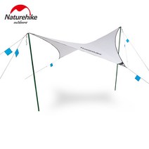 NATUREHIKE TARP 네이처하이크 타프 쉘 렉타대형방수노르디스크 타프스크린 텐트 천막 외관 그늘 캠핑 방수포 태양 대피소 야외 일 그늘 천으로 파티 가든 비치 텐트, Grey|CHINA