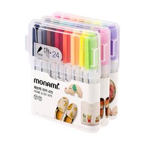 모나미 패브릭마카 470 C set 24색 직물 색칠, 단품