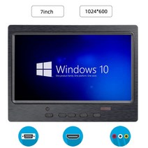터치 모니터 노트북 보조모니터 7 인치 스크린 휴대용 1024x600 IPS LCD 보안 HDMI 호환 VGA AV 산업용 정전식 자동차 디스플레이, 02 No touchscreen