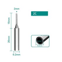 587C Lead Free Copper-Aluminum Solder Iron Tips Replacement For Soldering Rep Station and Welding, [01] 2C, 01 2C