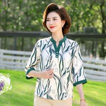 봄 여름 중년 여성 엄마옷 블라우스 티셔츠 마담 의류 아줌마 할머니 어머니옷
