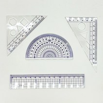 (TNB) 금성 2000 삼각자 각도기 직자 4종세트