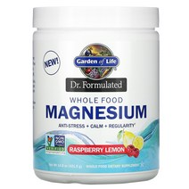 Garden of Life Dr. Formulated 홀푸드 마그네슘 분말 라즈베리 레몬 421.5g(14.9oz), 1개