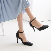 발목 버클스트랩 국산 4color 여성 8cm 미들힐