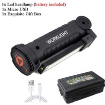 led 현장 작업등 휴대용 캠핑등 Zhiyu 5 모드 cob 작업 플래시 라이트 토치 차량 수리 램프 usb 충전식 마그네틱 360 회전 조명, 패키지 e, 작은