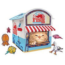 Suck UK Cat Play House | Novelty Cat Kiosk Playhouse | Cat Toy Accessories | Flat Packed Easy to A, 1