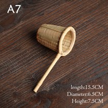 차망 차거름망 티 인퓨져 스트레이너 1pcs 일본식 다도 대나무 나무 차 필터 메쉬 차 주입기 재사용 가능한 주방 액세서리, 에이7