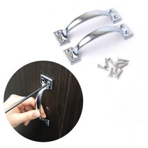 3가지 사이즈 설치용 문 손잡이 2p DIY 가구 창고 서랍 문고리 옷장 다용도 수납장 창 샷시 옛날 스틸 스텐 교체 철재 목재 캐비넷 나사 심플 클래식 부자재 설치 셀프 목공, 중