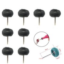 드러멜 드레멜 다용도조각기 미니 드릴 연마 브러시 2.35mm 생크 나일론 버핑 휠 Dremel 로타리 핸드 툴 액세서리 세트 녹 제거제 50 피스, 03 black_07 50pcs
