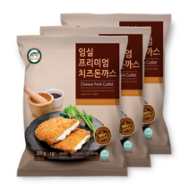 임실치즈 국내산 자연치즈 통 등심 두툼한 돈가스 치즈까스 냉동 에어프라이어 간편식 320g, 3봉