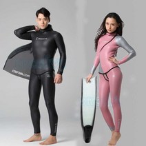 다이빙 슈트 남성용 잠수복 철인3종 스노쿨링 해먹질, 3mm(밀리미터) 금
