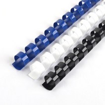 플라스틱 제본스프링 루즈링 8mm 100개 깔끔한자료정리 맞춤노트 제본기소모품 제본용품 제본용링 알뜰한, 검정
