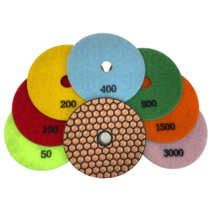 4인치 건식 세라믹패드 다이아몬드패드 석재연마 폴리싱 패드 [건식 / DRY ], #50