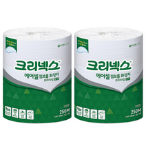 크리넥스 에어셀 점보롤 프리미엄 순수 250m, 3롤, 2팩
