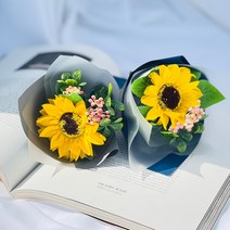 러블리팜 추모용 납골당 꾸미기 미니 조화 꽃다발 1+1 모음, 비누꽃1+1, 해바라기