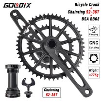mtb road 체인 체인가드 체인링크 스프리킷 초경량 도로 셋 산악자전거 체인, 170mm, 크랭크 bb68 52-36t