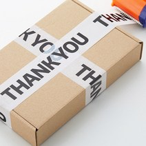 땡큐 박스 테이프 이사 상품 접착 제품 문구 인쇄 칼라 쇼핑몰 포장 비닐 팬시 택배 선물 로고 디자인, A_화이트