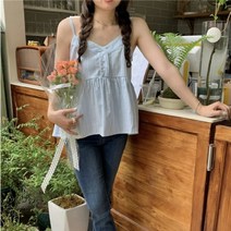 트웬티세터 뷔스티에 여리 페미닌 레이스 레이어드 플레어 블라우스