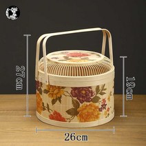 화과자 포장 선물상자 곶감단지 대나무 명절 세트, 모란꽃 트럼펫