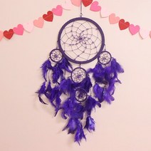 웁스샵 발리 핸드메이드 드림캐쳐 모음 홈데코 감성소품, 비즈매직-퍼플