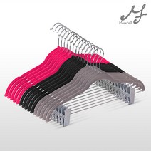 엠에프매직하우스 논슬립 멀티 집게 바지걸이 고리회전형 옷걸이 겸용, 20개, 핑크