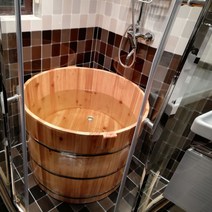 힐링 히노끼욕조 간이욕조 가정용 일본식 히노끼탕 기 반신욕, 70CM 지름 70CM 높이덮개없음