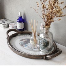 리본 디아망 유리 트레이 럭셔리 쟁반 인테리어 소품 디자인 아이디어 상품