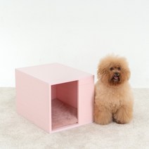 독톡 DIY 블럭 애견 강아지 하우스 중형 반려동물 하우스, 크림베이지