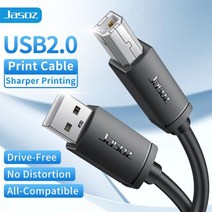 JasonUSB 프린터 케이블 고속 USB AB 2.0 남성 캐논 델 엡손 HP ZJiang 라벨 코드 8m 10m, CHINA_Black | 1.5m