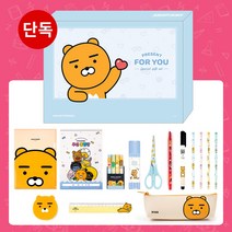 카카오프렌즈 문구세트 학용품세트 생일 선물 단체 카카오 캐릭터 필수구성 만점세트, 라이언