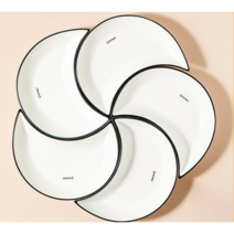 문플레이트 식기세트 프랑스 포르투갈 명품 그릇 접시, 5인 홈세트(전 상품 5개), 5개