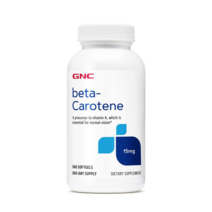 GNC 베타-카로틴 15mg 글루텐 프리 무설탕 소프트젤, 360개입, 1개