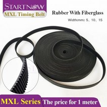 gt2타이빙벨트 풀리타이 3d 타이밍벨트 Startnow MXL-5 타이밍 벨트 폭 5 10 15mm MXL 2mm 피치 오픈 엔드 전송 고무 CO2 레이저 조각 기계, The price is for 1m, MXL-15
