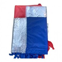 어라픽DZB 캐노피 천막 투명벽면만 천막벽면 바람막이 앞면 옆면 끈타입 야외 캠핑 차박, DZ투명지퍼3M 레드