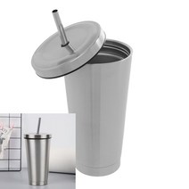 보온보냉 빨대텀블러 500ml 실버 거름망텀블러 티텀블러 기념품 텀블러 추천텀블러 보틀텀블러 커피텀블러 투명