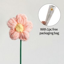 꽃다발 기념일 플라워박스 뜨개질 부케 크로셰 생일 인조 퍼프 크로셰 꽃다발 인스타그램 손으로 짠 꽃 D, 02 S2 Crochet flower