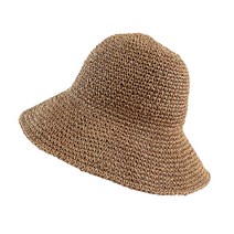 치키티타 라피아햇 여름 여자 와이드 밀짚 라탄 모자