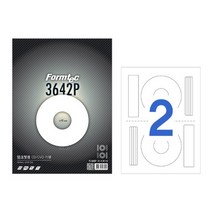 한국폼텍 PS-3642P 잉크젯 광택 CD|DVD 라벨지 2칸 10매 PS3642P, 쿠팡 본상품선택