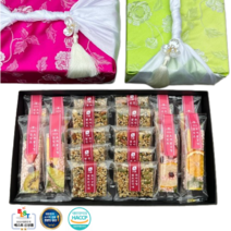 [굿잇츠] 팔도한가네강정 18개입세트 선물가방포함, 고급보자기포장 연두 & 고급자개노리개