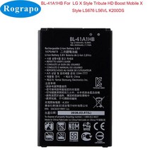 새로운 2100mah bl-41a1hb 원래 휴대 전화 배터리 lg x 스타일 공물 hd 부스트 모바일 x 스타일 ls676 l56vl k200ds, 없음