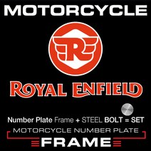 로얄 엔필드 바이크 번호판가드+스틸볼트- MFMC11- ROYAL ENFIELD 3 LINE + BOLT 미니에프, D07