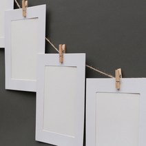 자취방꾸미기 가랜드 종이액자 10p 세트 5x7 화이트