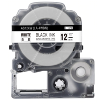 EPSON 엡손 호환 라벨테이프 라벨지 6mm 9mm 12mm 18mm 24mm, 엡손 12mm SS12K 호환 흰색바탕/검정글씨