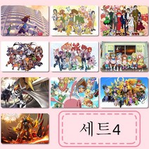 Digimon디지몬 굿즈 카드 스티커 10장 수하물 노트북 장식 다이아몬드 씰티커 디지몬 아구몬 파닥몬 테리어몬 포토 16종세트, 04