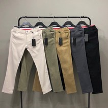 맨스토리 [S-4XL]남자 빅사이즈 속밴딩 사방스판 면 슬랙스 팬츠 (5컬러)